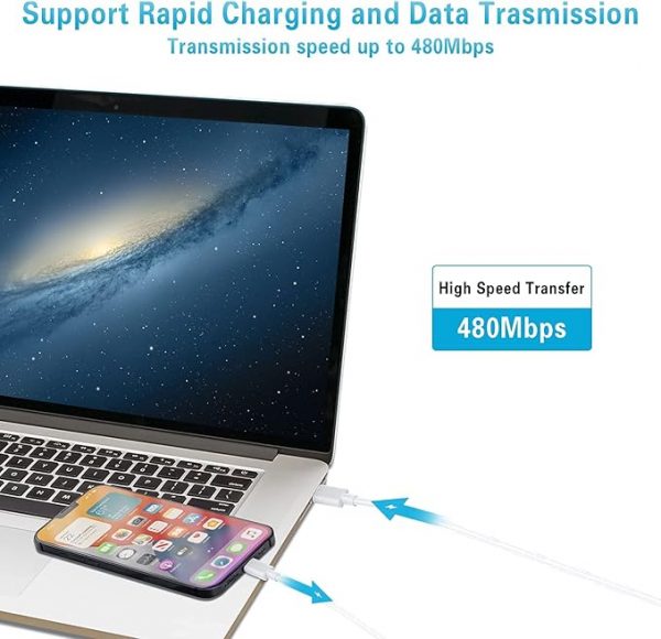 Paquete de 3 Cables USB C a Lightning de 6 pies - Imagen 2